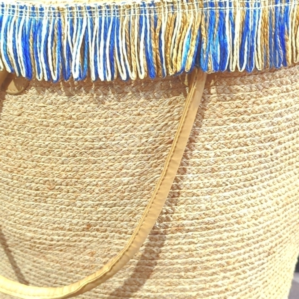 Bahia Tote Bag Raffia Large Vacay Beach Shoulder Bags Organic Purse - Picture 7 of 9